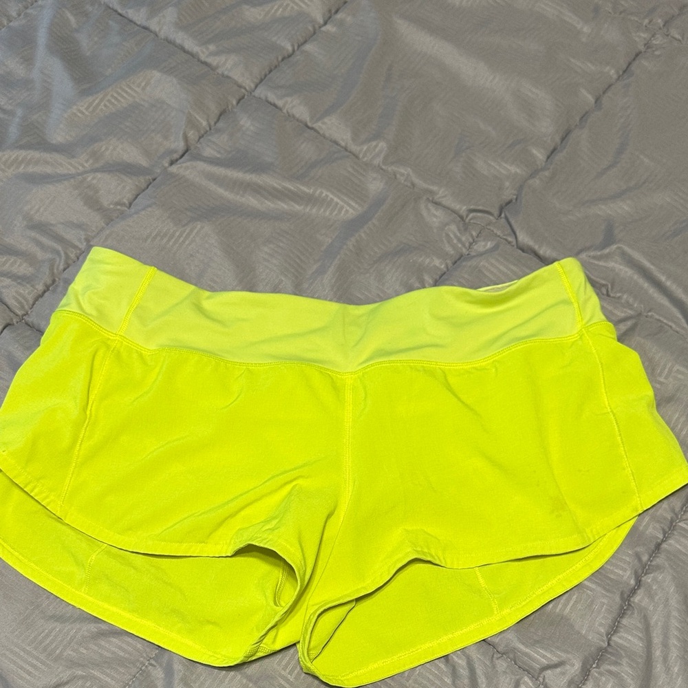 Lululemon Athletica Bright Yellow Athletic Shorts